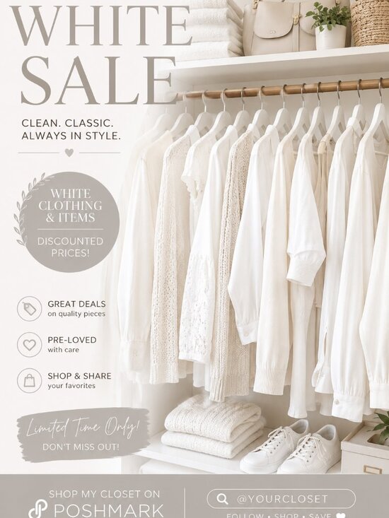 Accessories - White SALE ❤️ Like To Be Notified ❤️ WHITE ❤️ SALE FLYER
